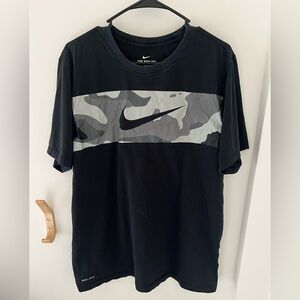 Nike Tee Dri-Fit Black Camo Shirt